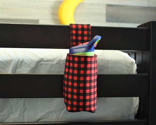 Hanging Drink/Accessory Holder in Buffalo Plaid