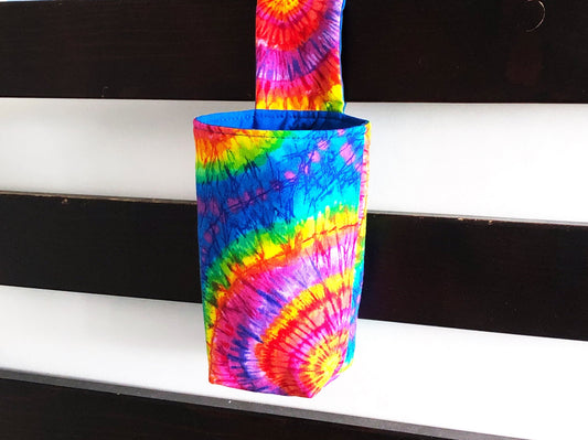 Hanging Drink/Accessory Holder in Tie-Dye